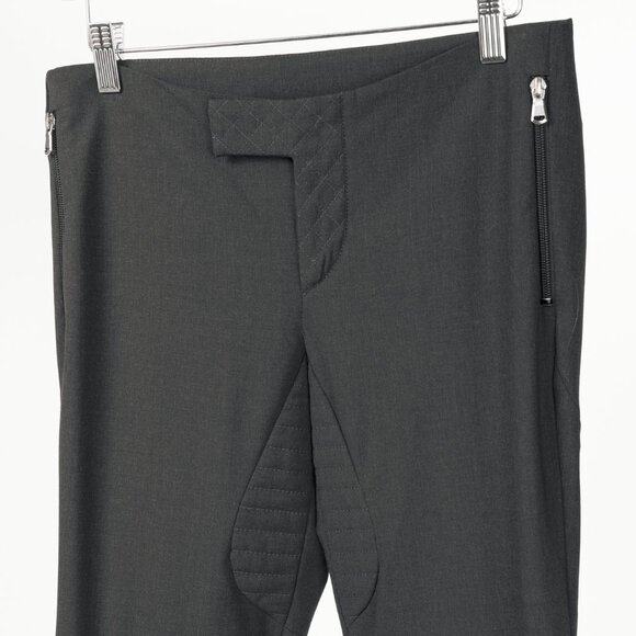 Brunello Cucinelli Anthracite Stretch-Wool Quilted Zip-Hem Trousers - Picture 3 of 13